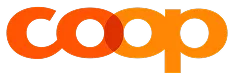 Coop logo in orange and yellow gradient.