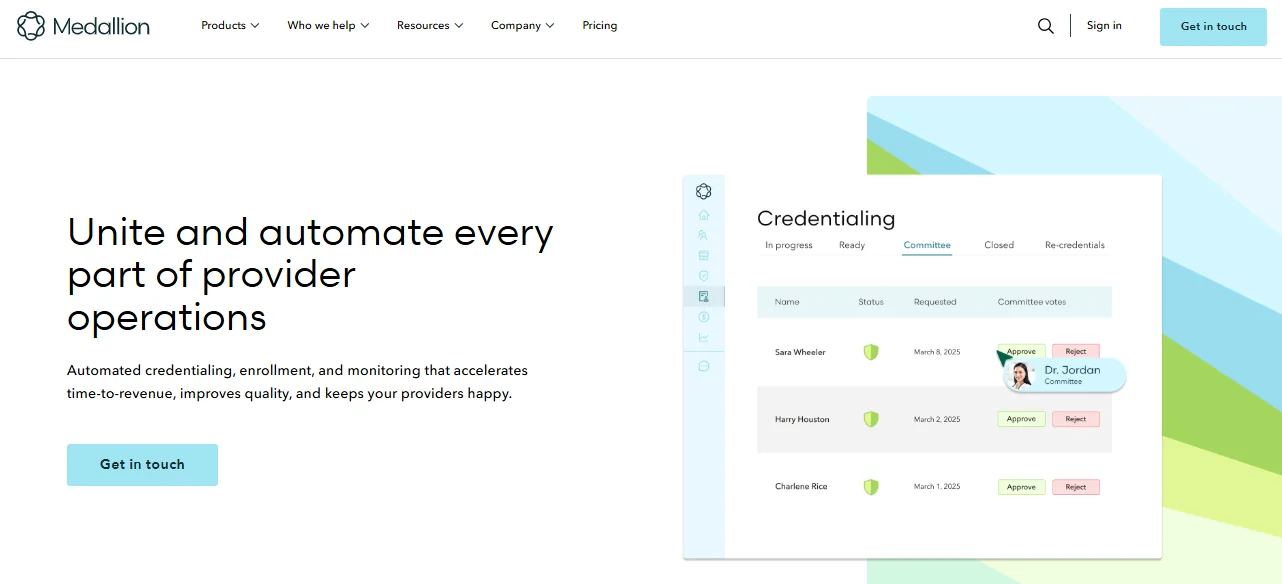 Medallion homepage