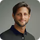 Professional man team member portrait in black shirt