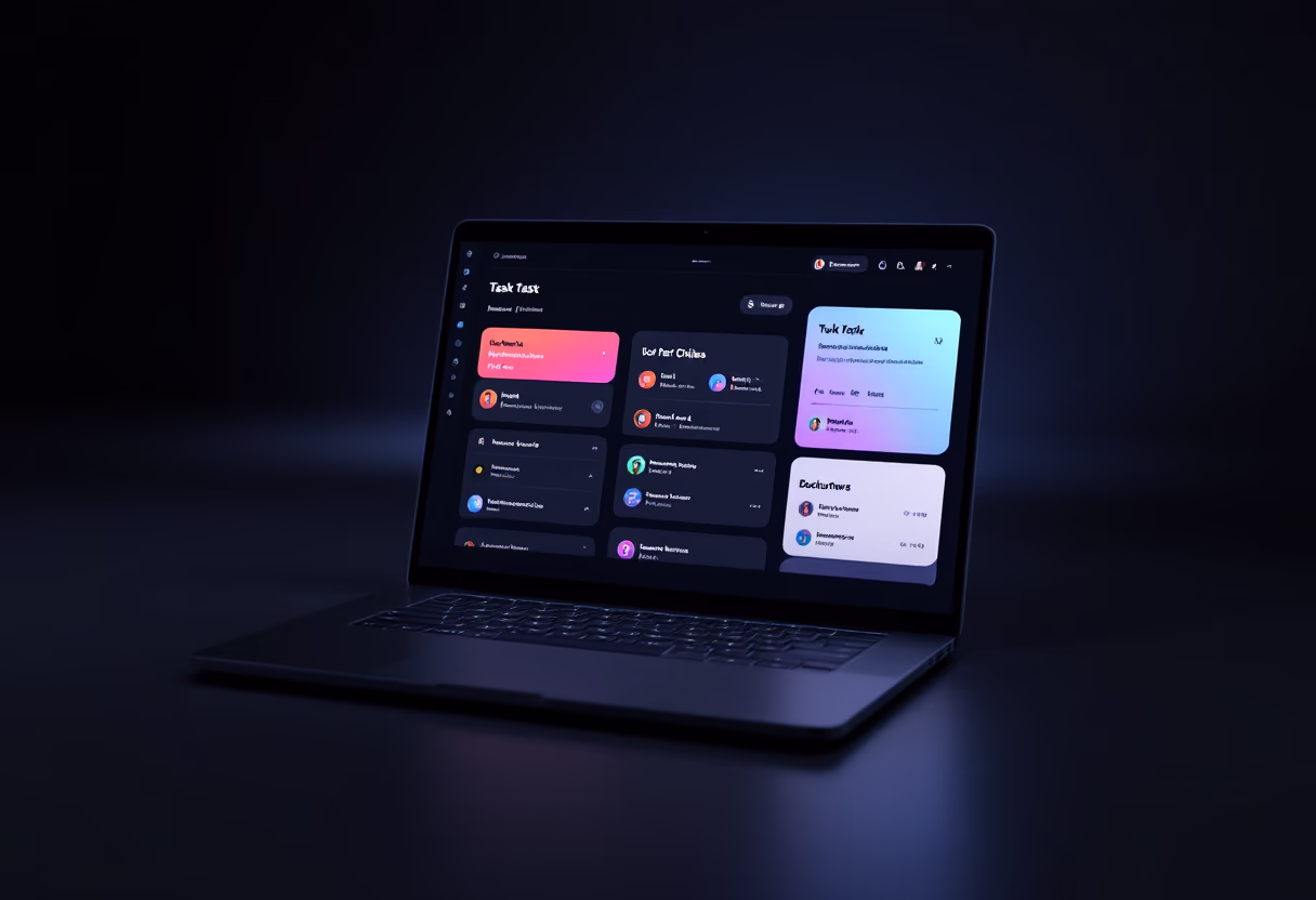 interface of task management module (for a productivity tools business)