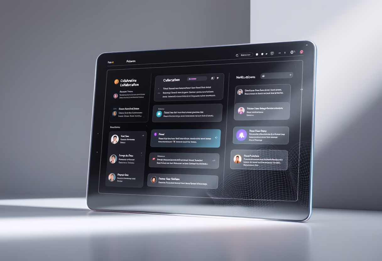 <subject>[interface] screenshot of collaboration interface (for a productivity tools business)</subject>