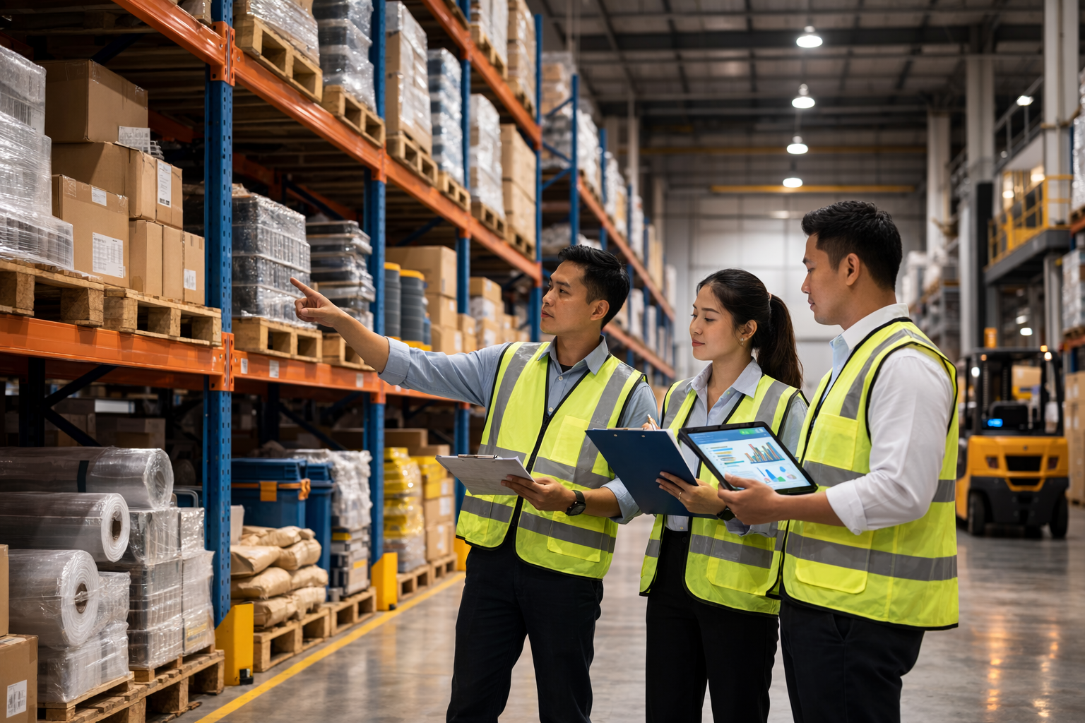 image of volunteers working at an event (for a humanitarian aid nonprofit)