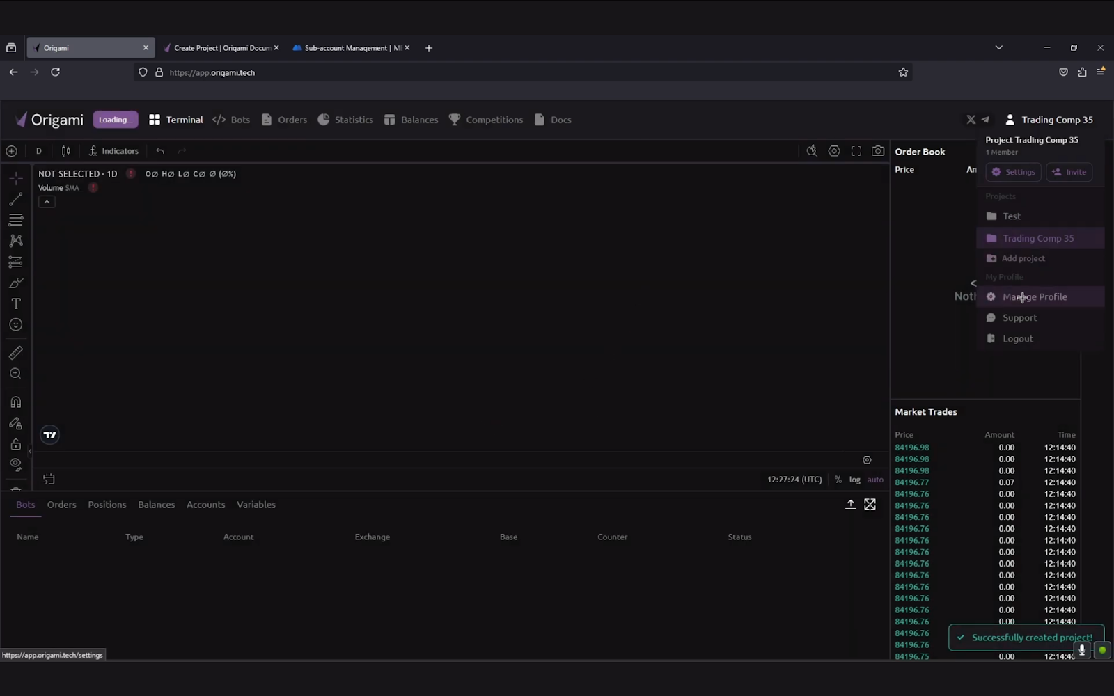 connect your exchange to the account 