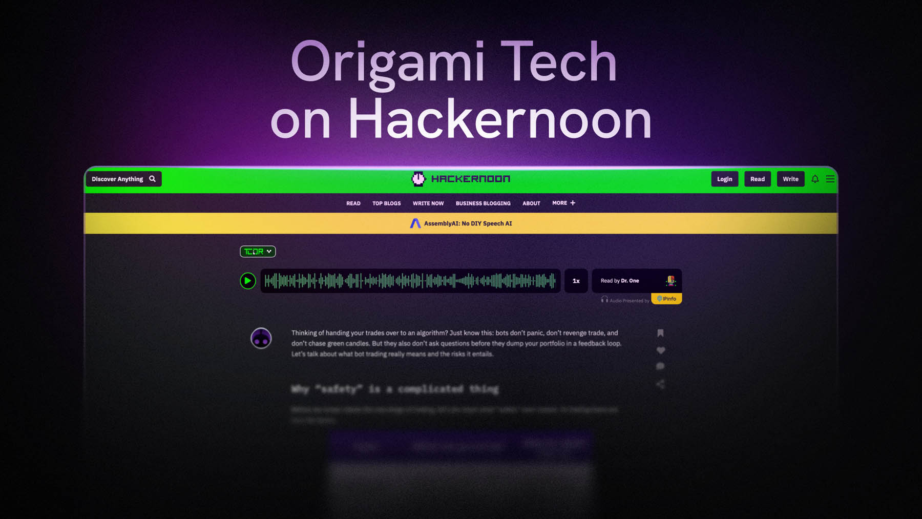 Origami Tech on HackerNoon: The Trade-Offs of Crypto Bot Trading