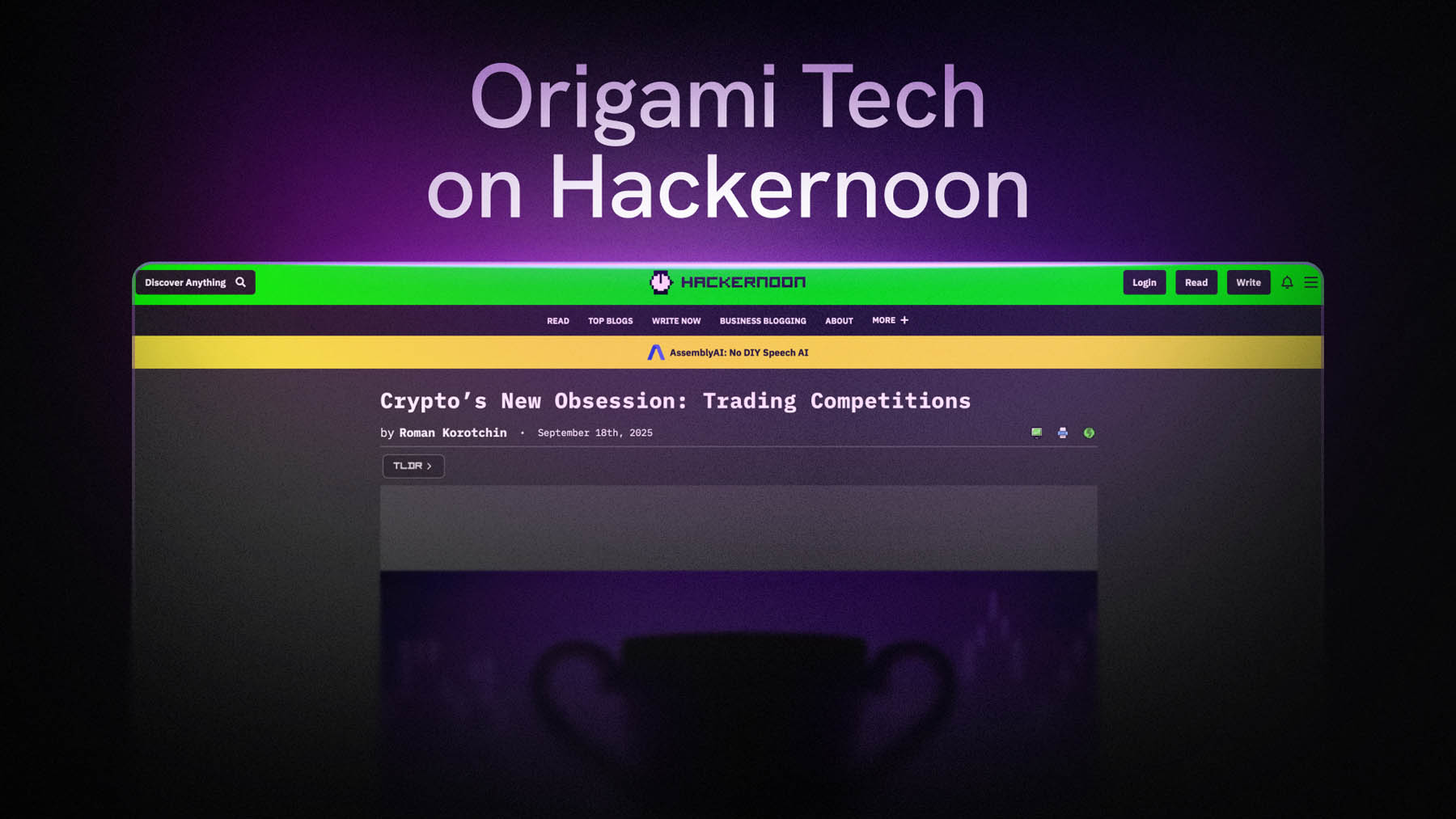 Origami Tech on HackerNoon: Trading Competitions