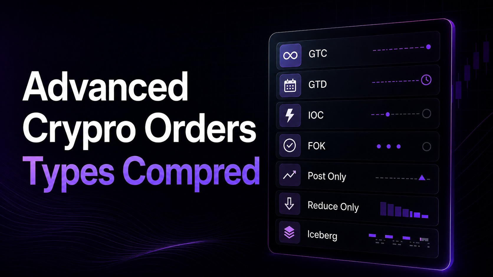 Advanced Crypto Order Types: GTC, IOC, FOK, Post Only, Reduce Only and Iceberg