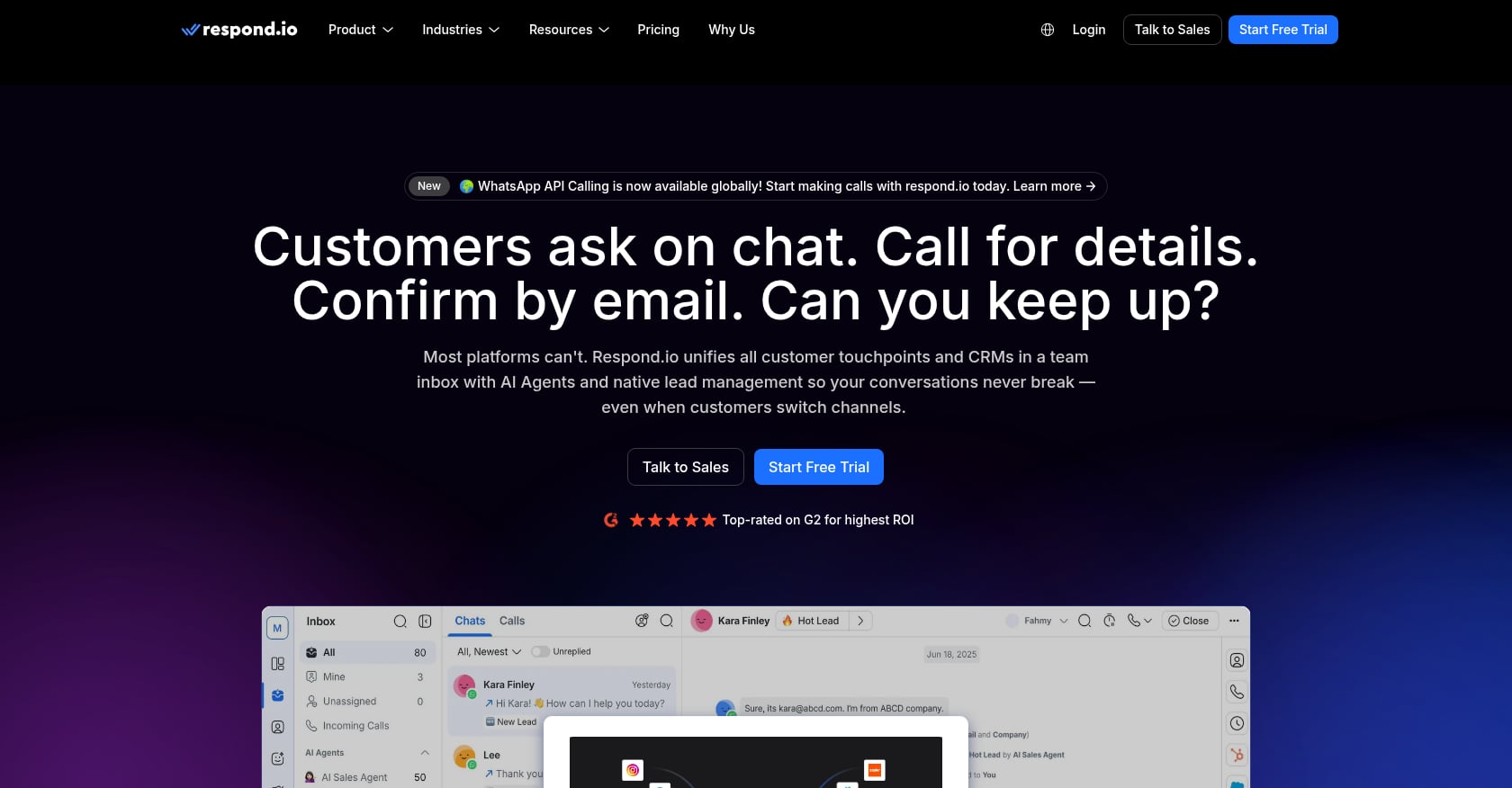 Respond.io Screenshot