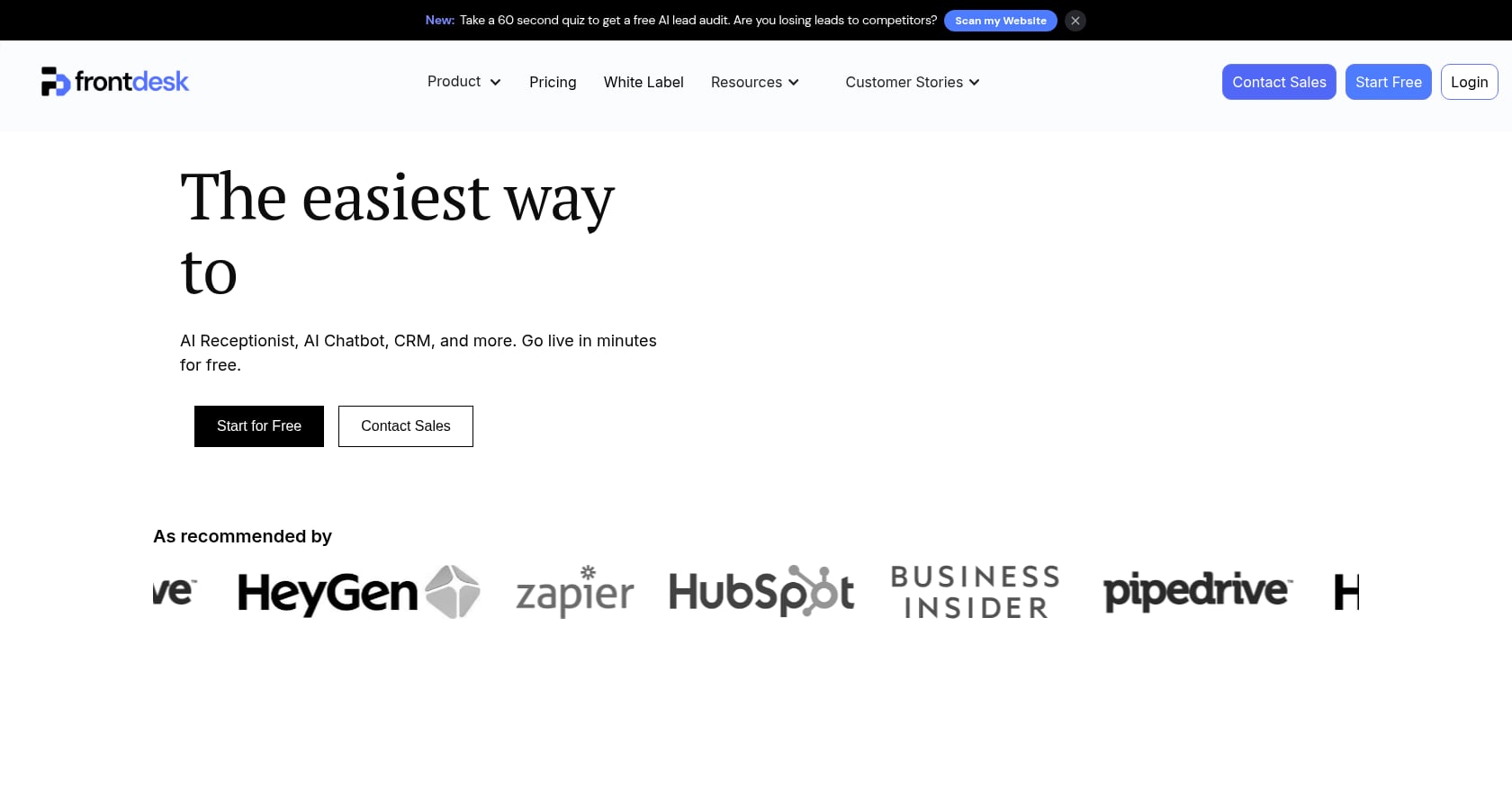 My AI Front Desk Screenshot