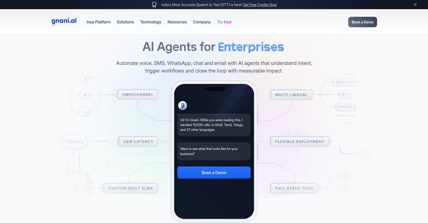 Gnani.ai Screenshot