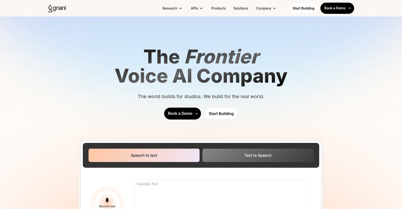 Gnani.ai Screenshot