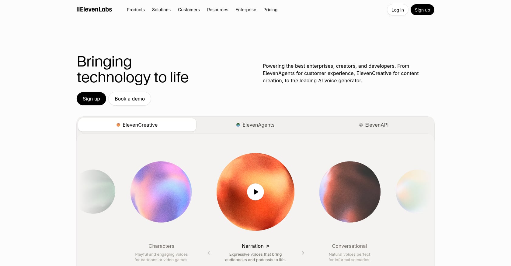 ElevenLabs Conversational AI Screenshot