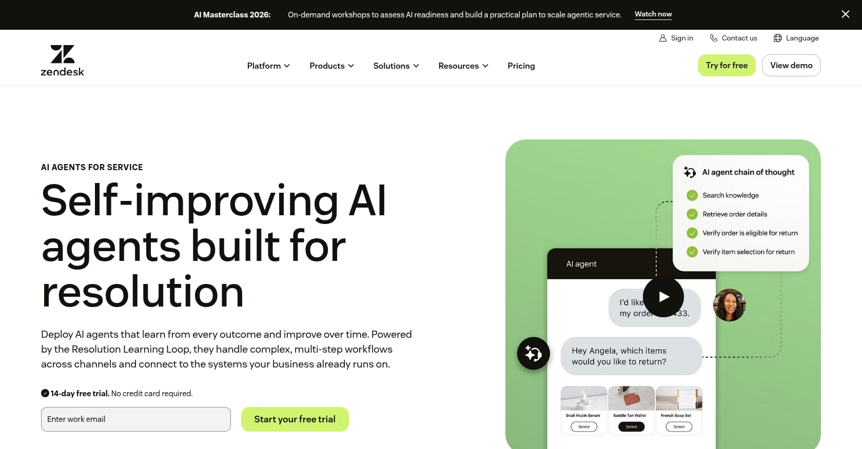 Zendesk AI Agents Screenshot