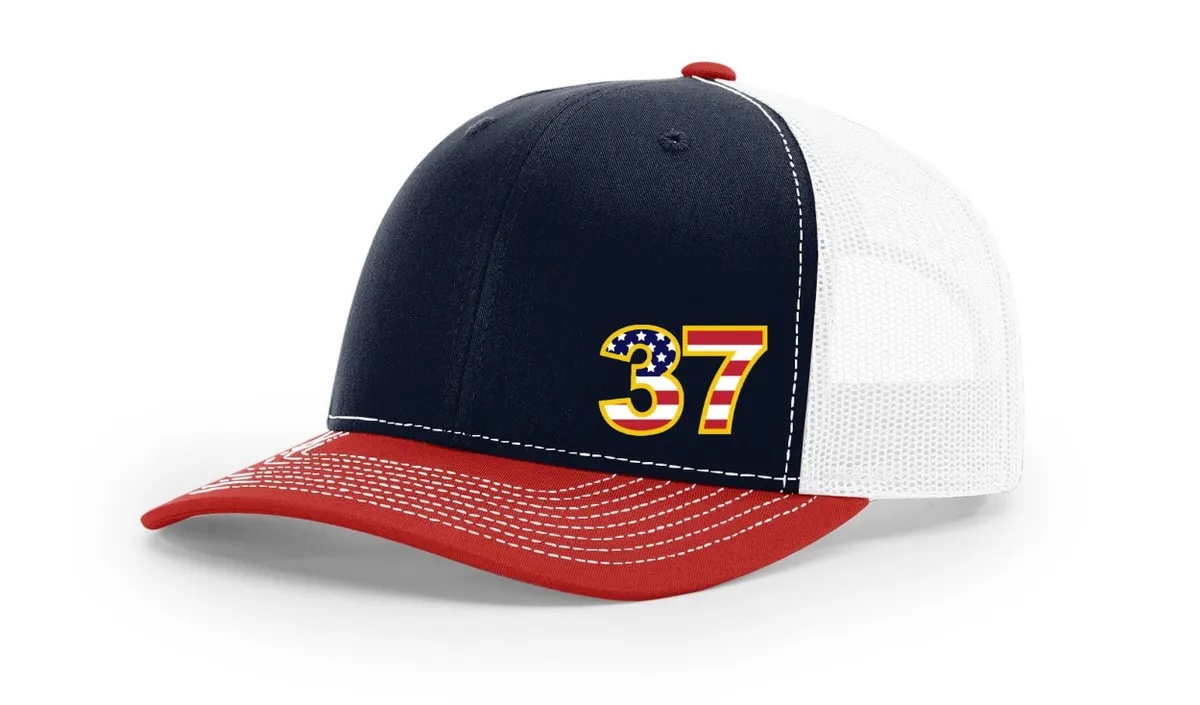 Navy Blue/Red Honor 37 Hat