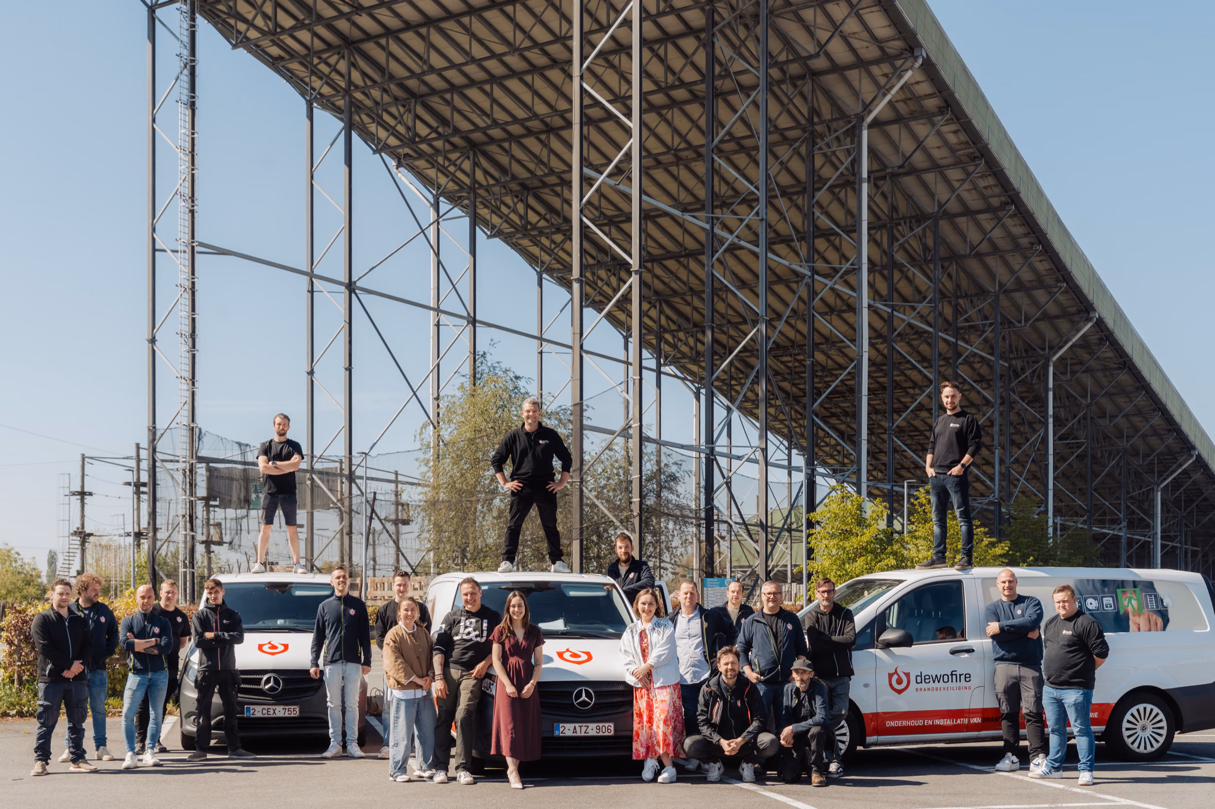 Hele team van Dewofire op teambuilding