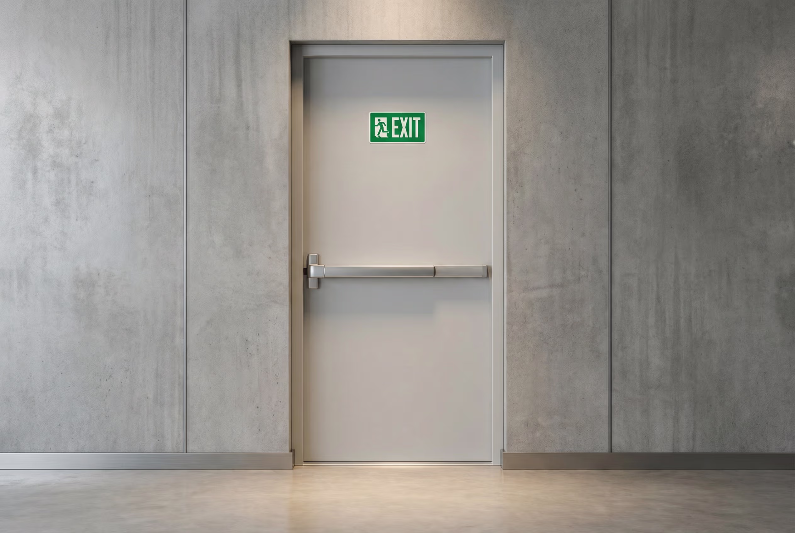 Branddeur in wand