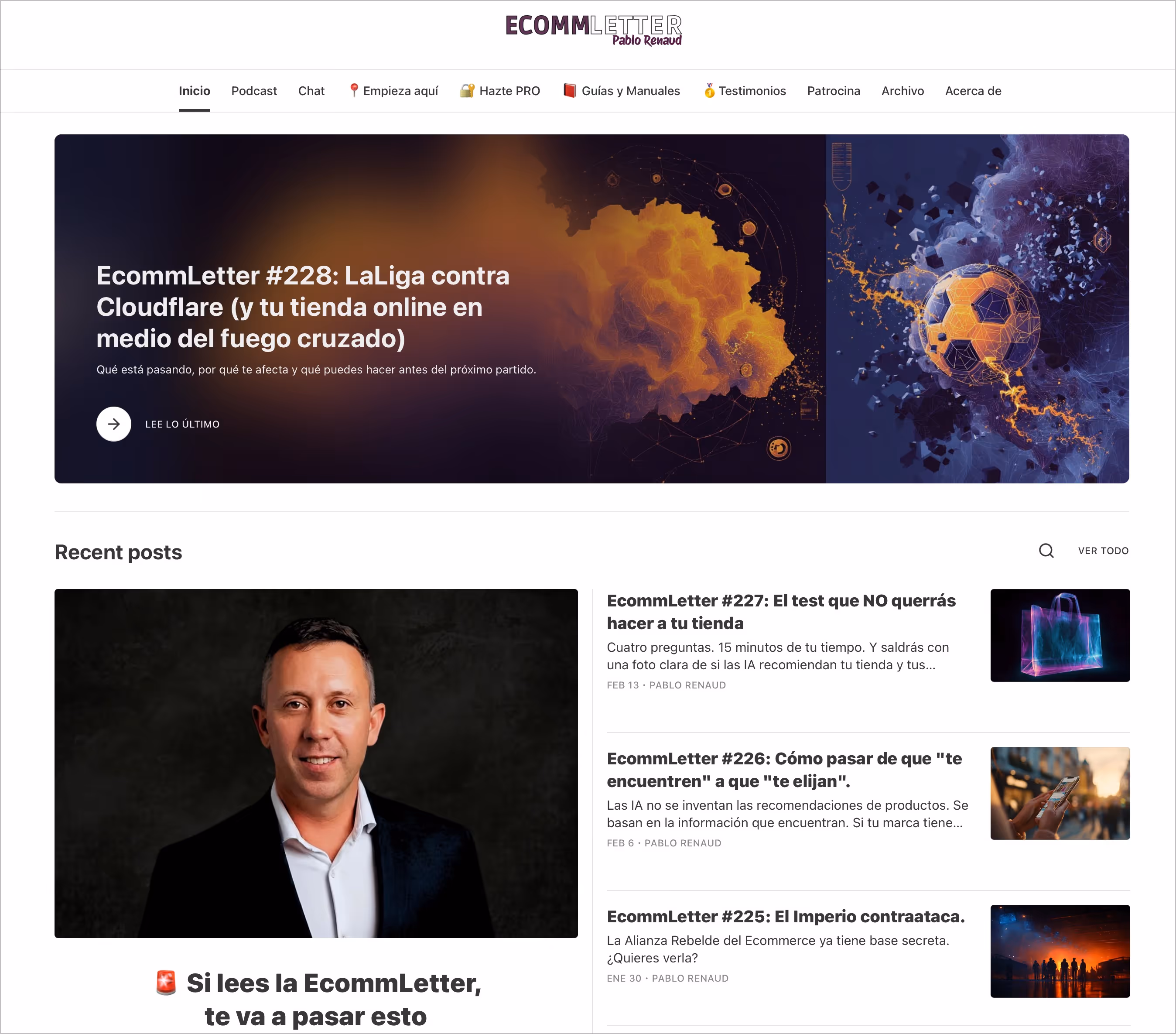 Portada de la EcommLetter