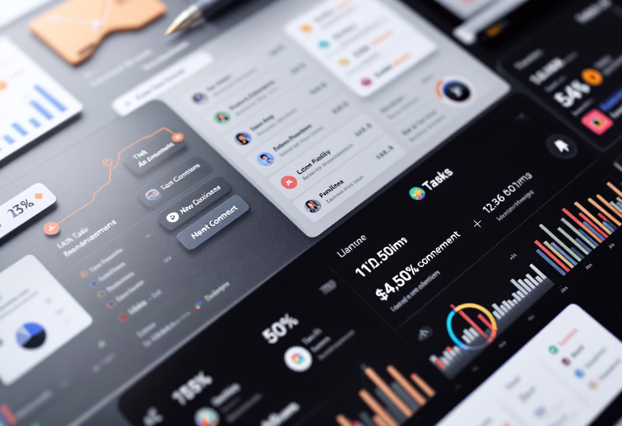 interface of task management module for productivity tools business