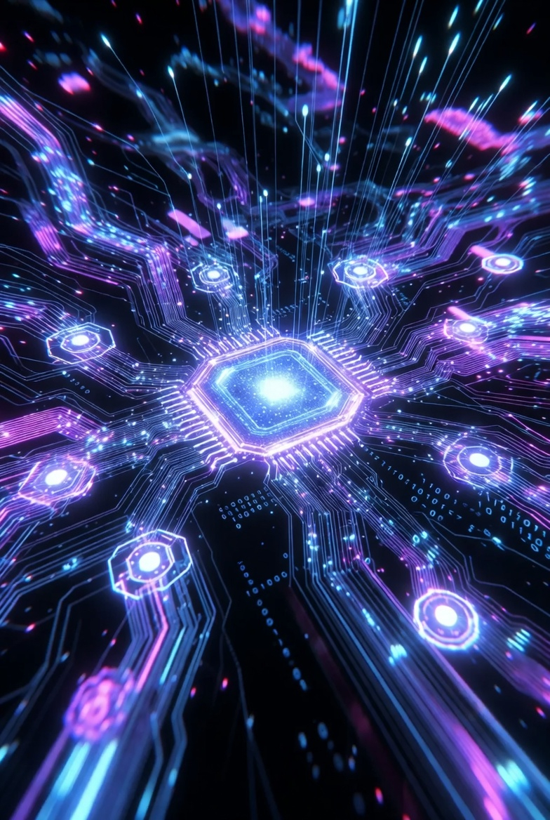 Abstract AI Neural Network