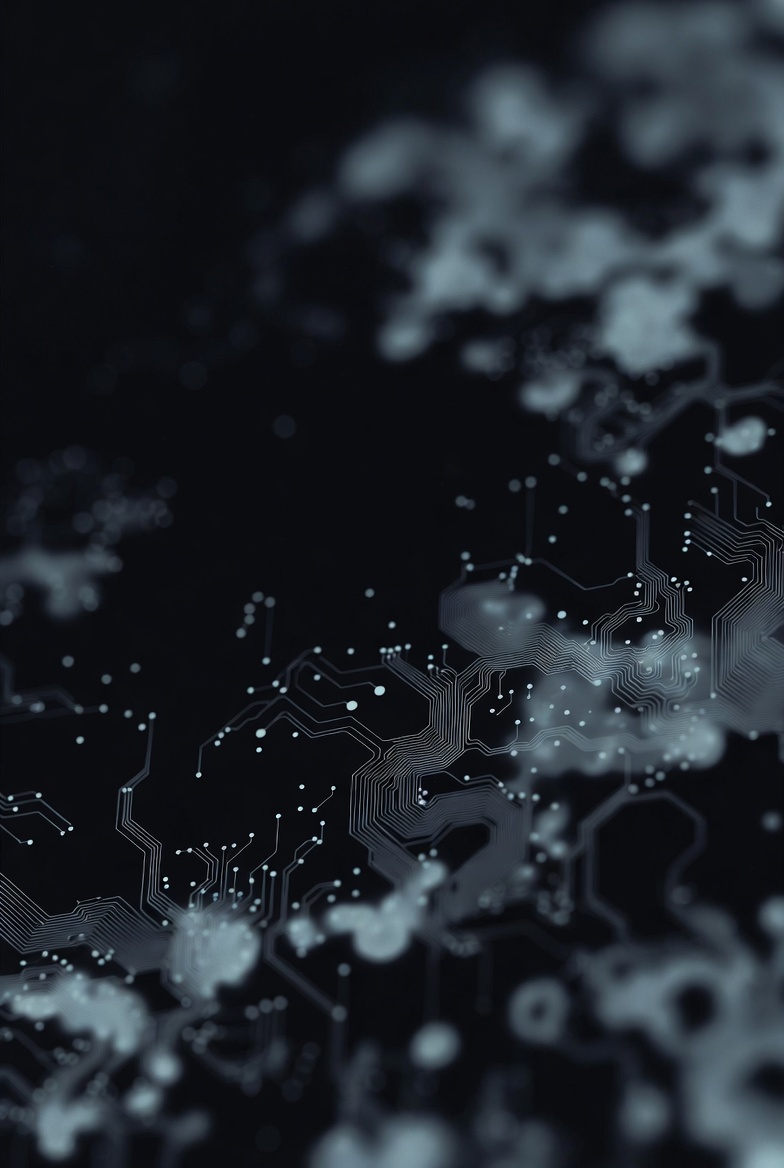 Abstract AI circuitry background