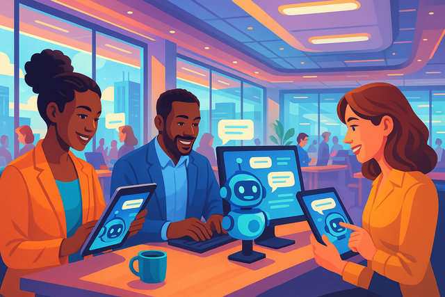 Small business owners using AI agents and no-code chatbots in 2026 for enhanced marketing