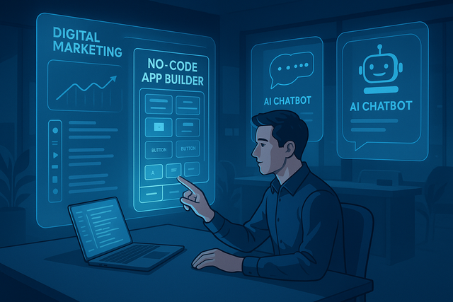 AI no-code app builders for SMEs interface with proactive chatbots in 2026