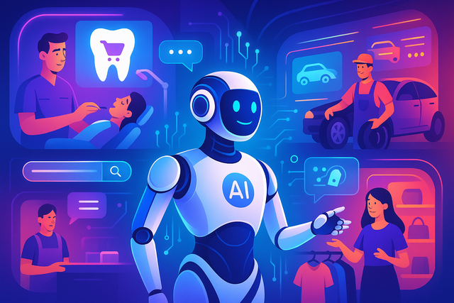 AI shopping assistant in small business e-commerce setting