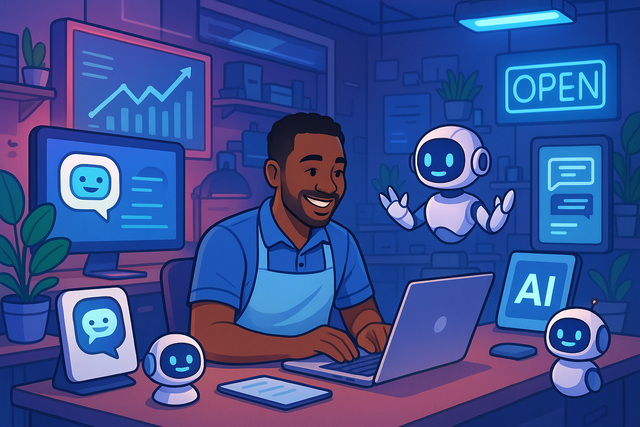 AI vibe coding no-code tools for SMEs in a modern digital workspace