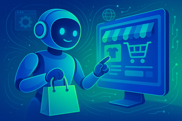 Agentic AI shopping assistant enhancing a small business e-commerce platform.
