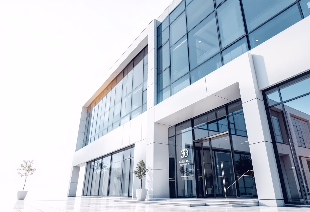 image of office building with company signage for insurance agency & company