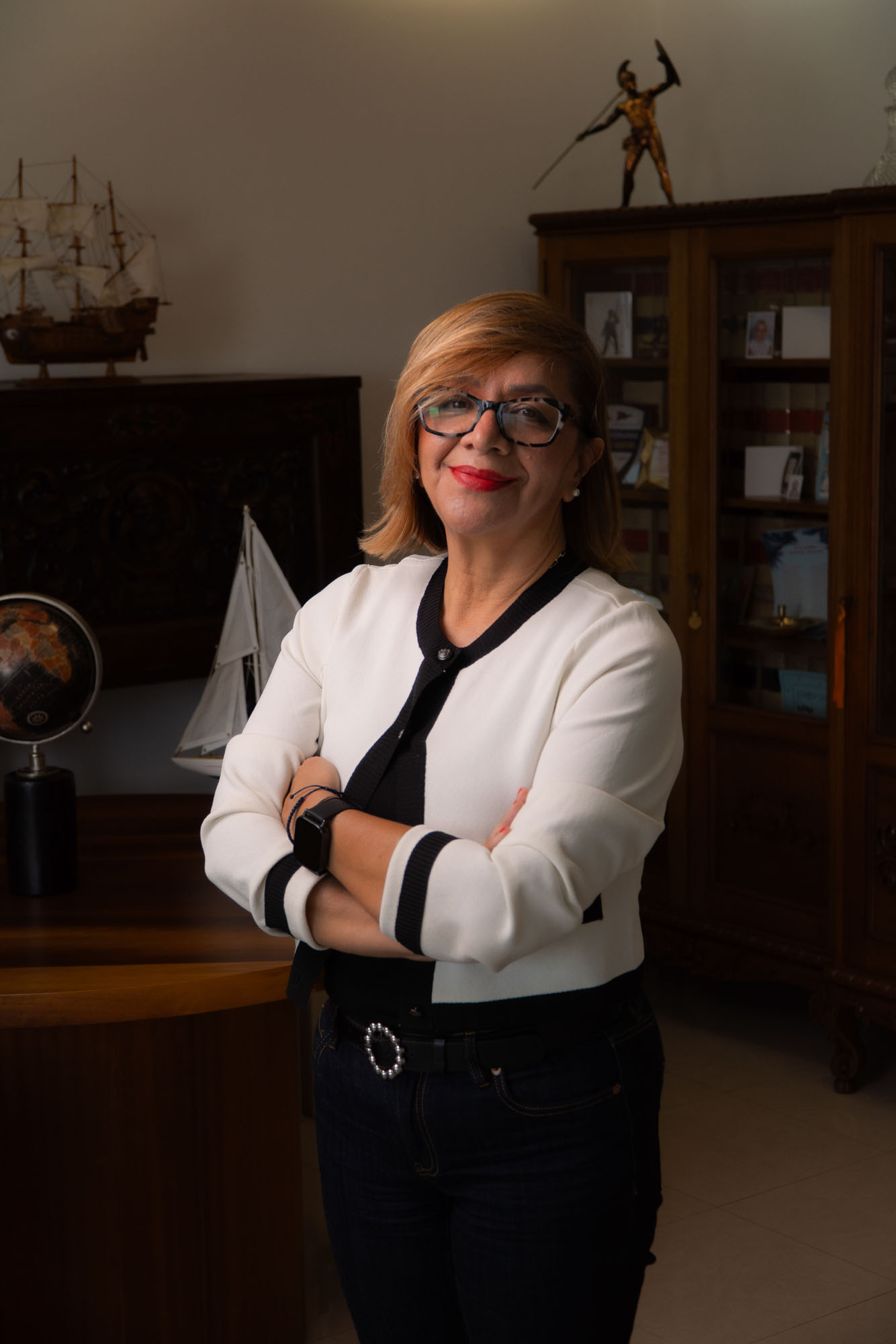 image of author at writing desk