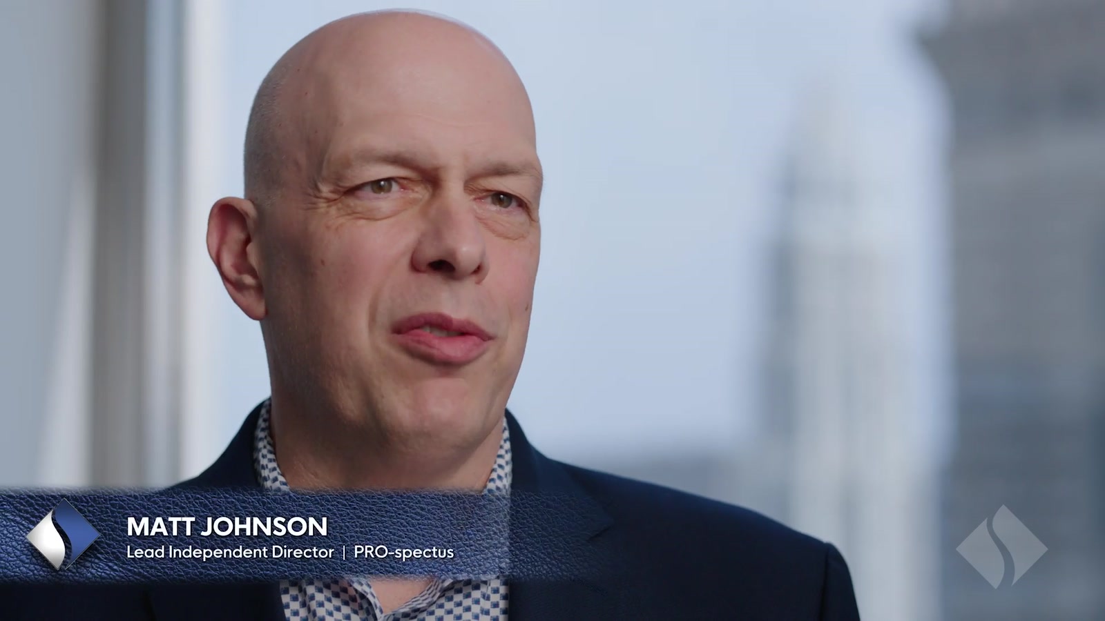 Matthew Johnson speaking as Lead Independent Director of PRO-Spectus