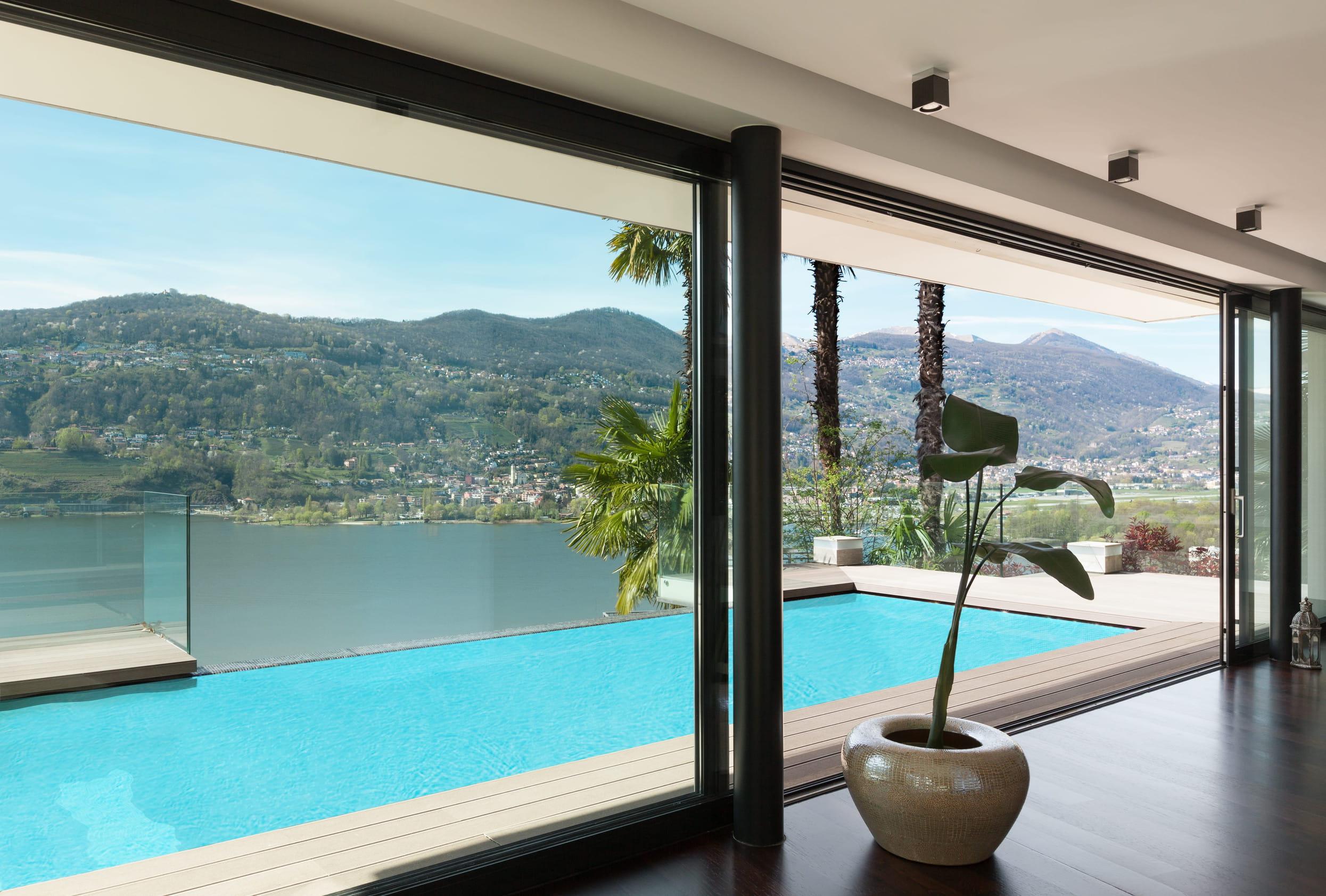 L'interno di una villa luxury nel Ticino