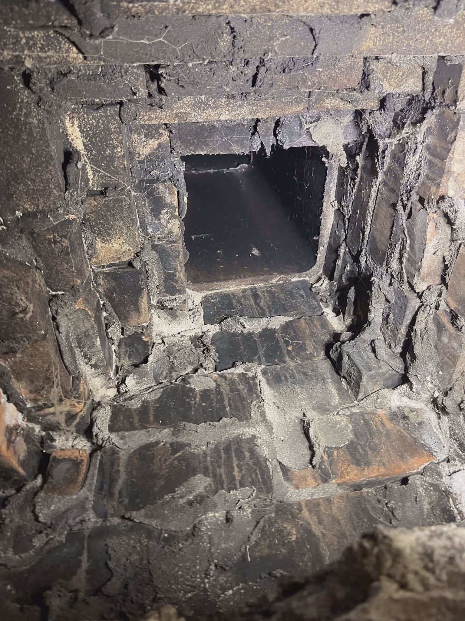Chimney liner replacement before image