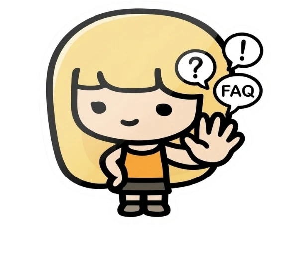 Illustration mascotte Micky section questions fréquentes