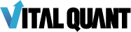 Vital Quant logo with a blue upward arrow integrated into the letter V.