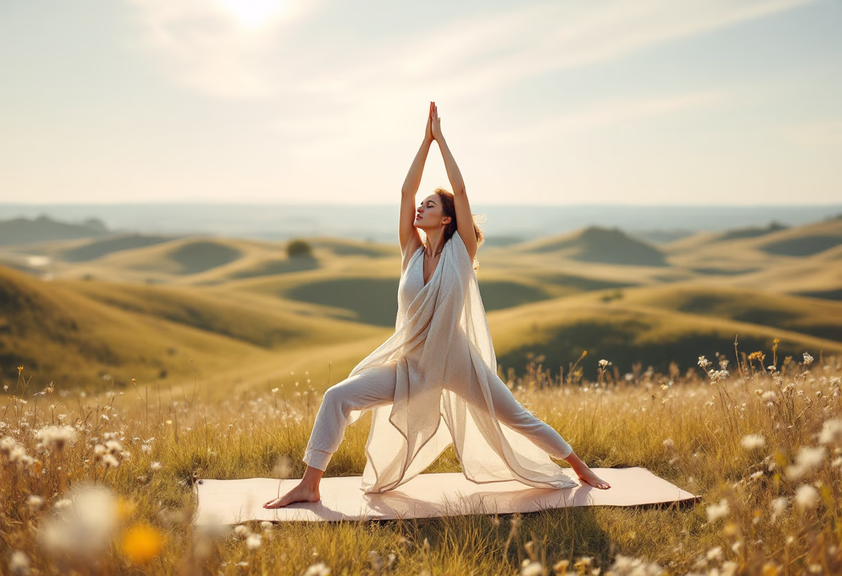outdoor yoga session