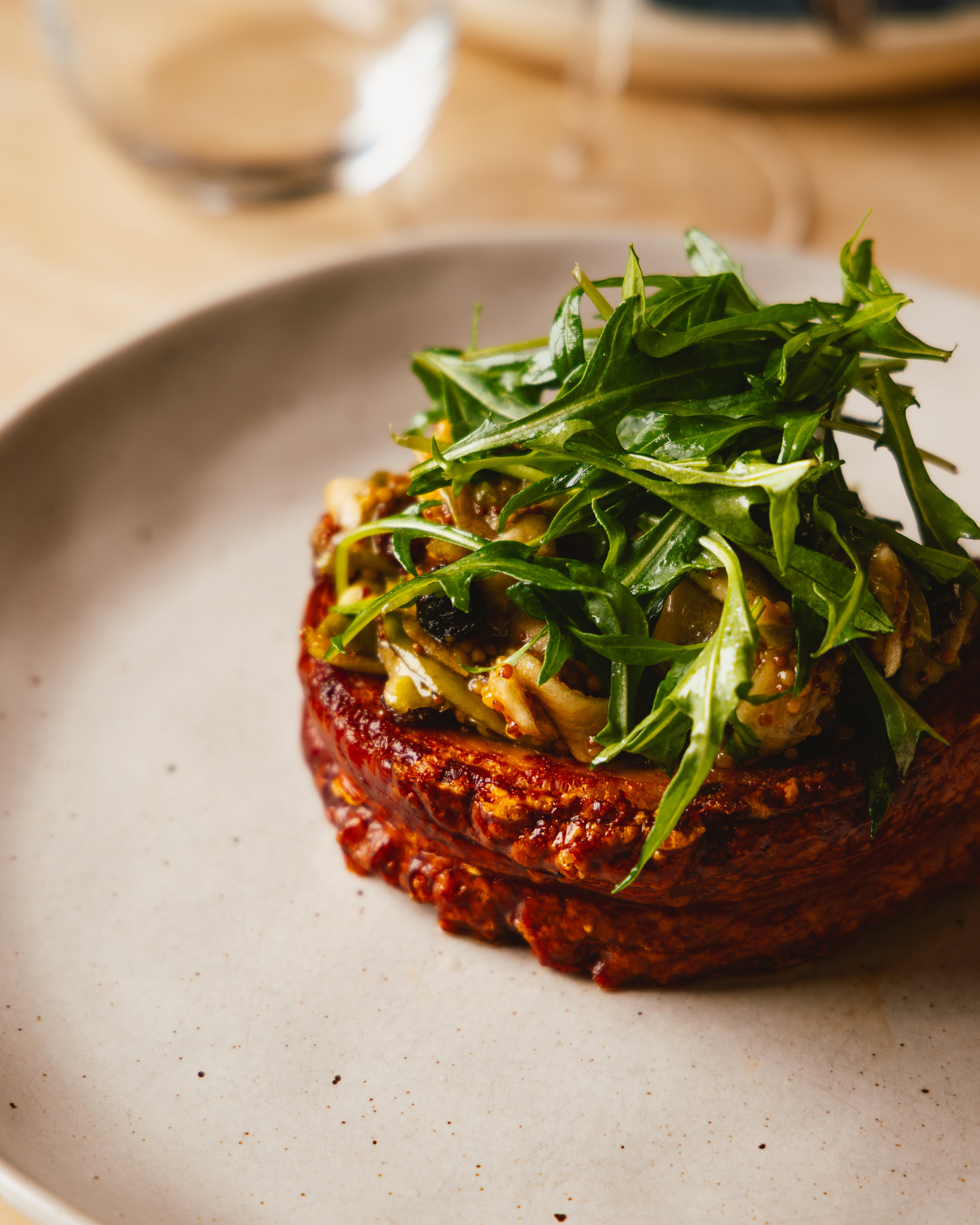 Porchetta with granny smith mostarda