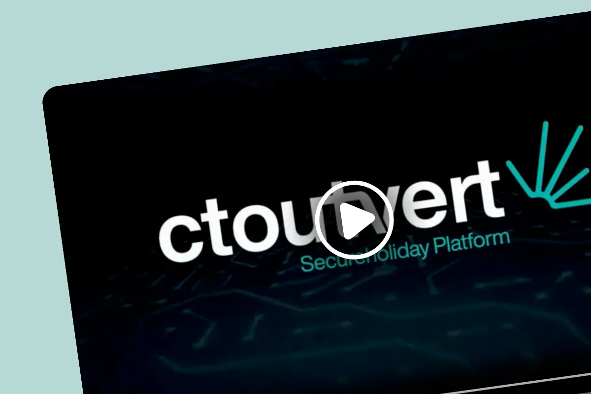 Video thumbnail showing the text 'ctouvert Secure Holiday Platform' with a play button overlay.