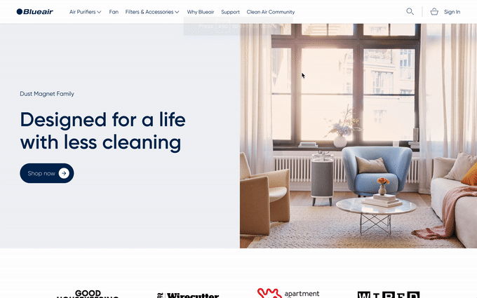 Homepage scroll HiFi