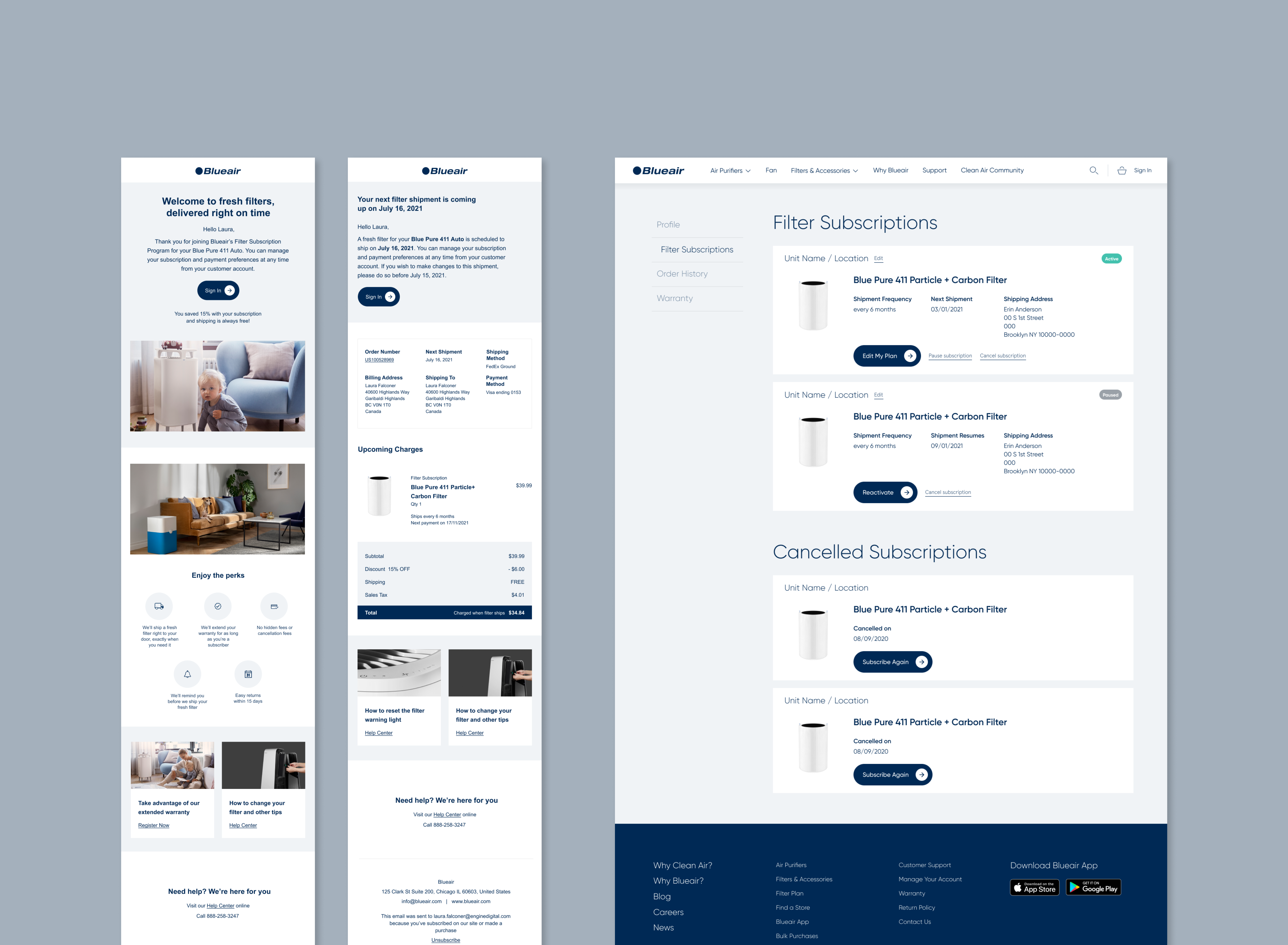 Blueair Subscription Management