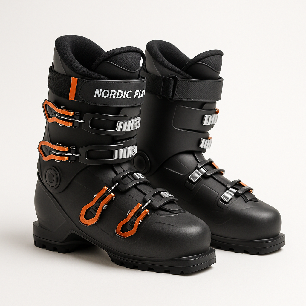 Nordic FLR ski boots in black