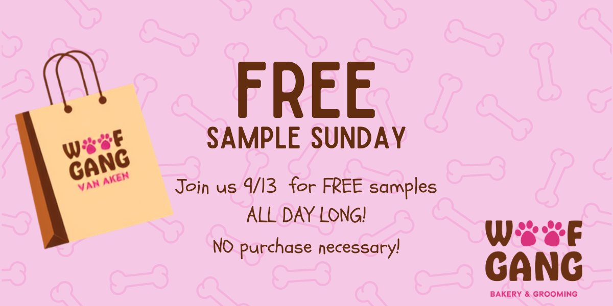 Free Sample Sunday at Woof Gang