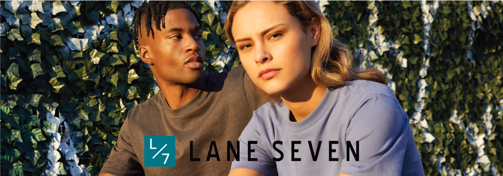 Lane Seven Catalog image of a man and woman in front of a vine-covered wall