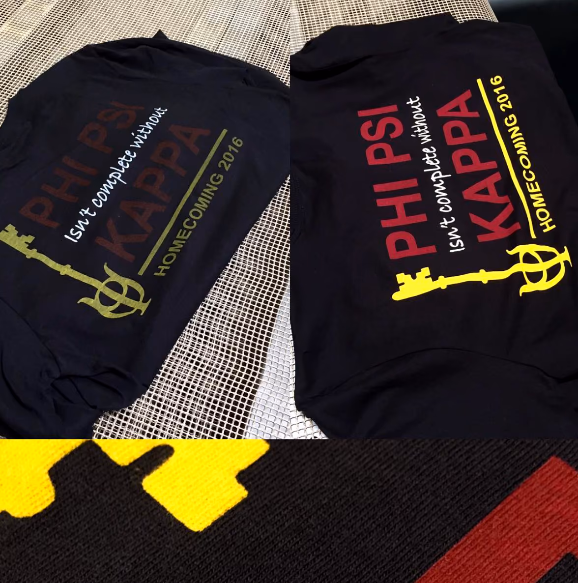 Discharge Printing Before and After being cured