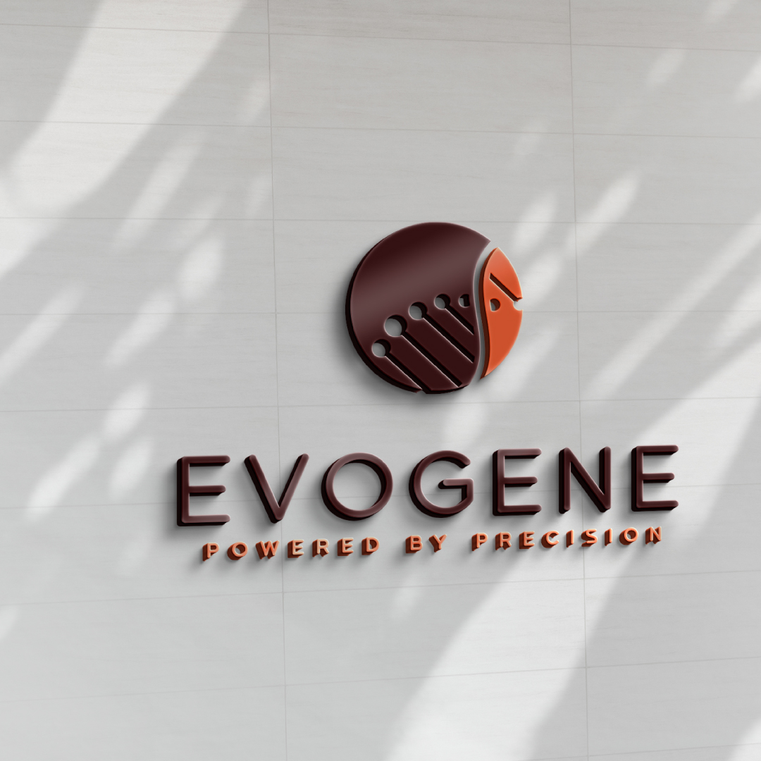 Evogene logo with stylized circular icon above the text and tagline 'Powered by Precision' below.