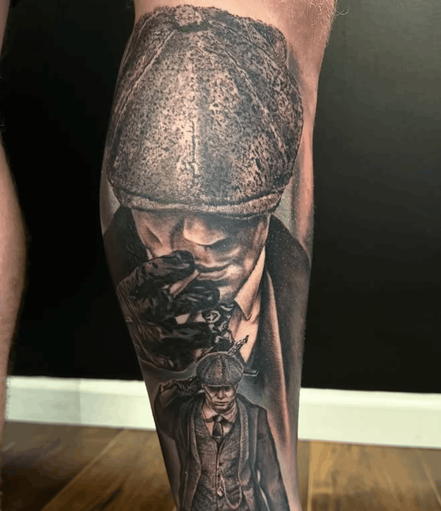 Tattoo of Cilian Murphy from Peaky Blinders by Noah Brewer