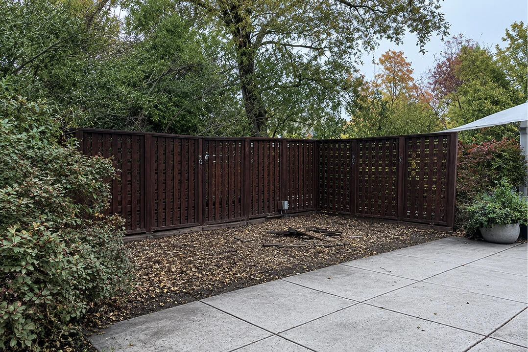 Walnut Creek backyard before Premium Monterey Studio Shed installation