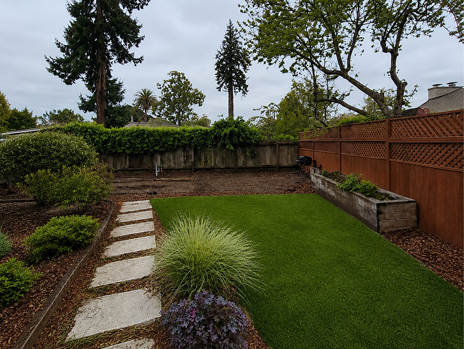 Santa Cruz backyard before Premium Studio Shed installation