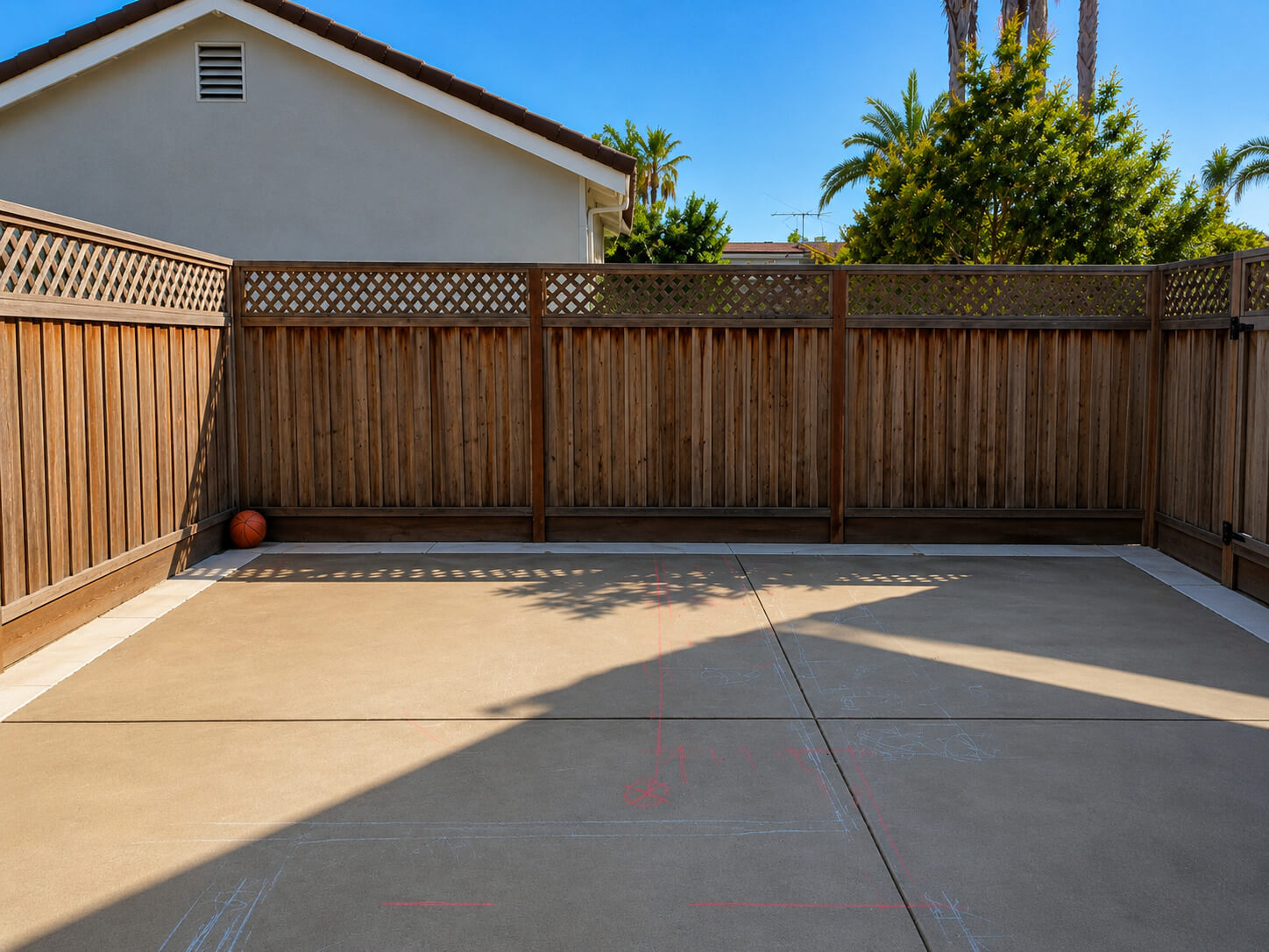 San Jose project – backyard before installation