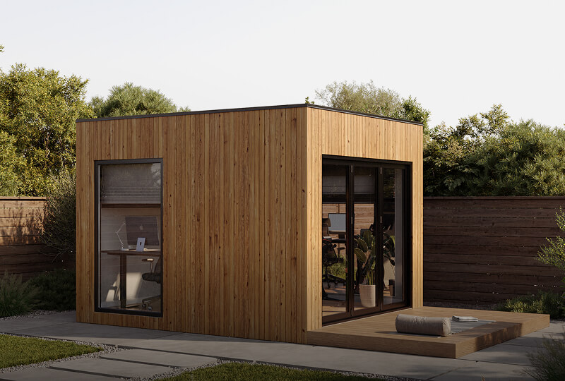 Edge modern backyard office shed